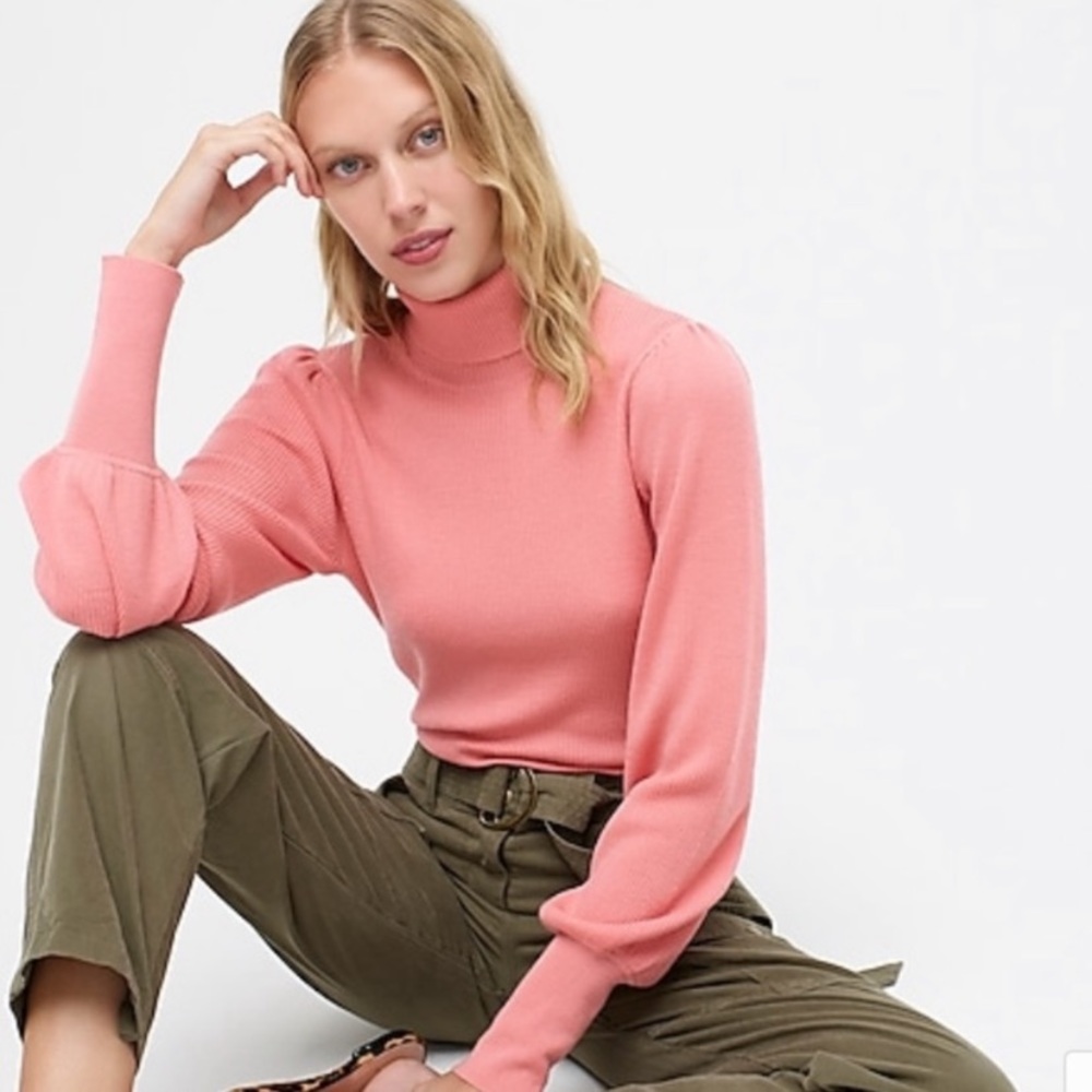 J.Crew Balloon Sleeve Merino Wool Sweater